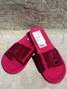 Michael Kors Pool Slides with Rhinestones